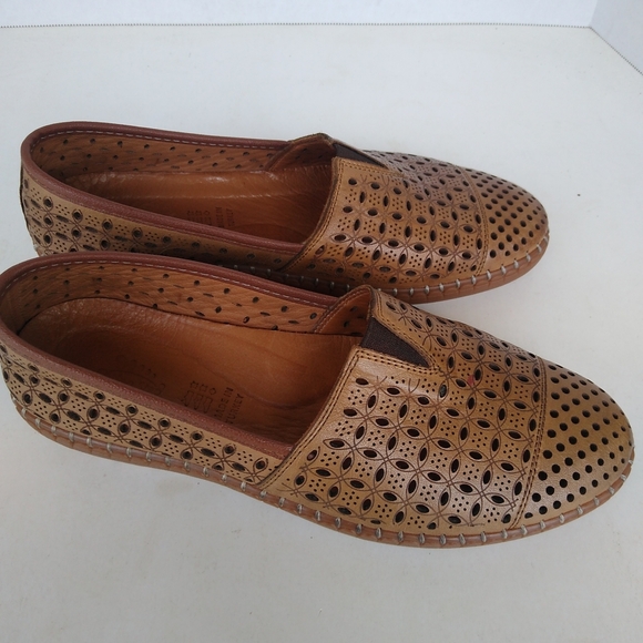 Spring Step Brown Perforated Loafers - Picture 3 of 9